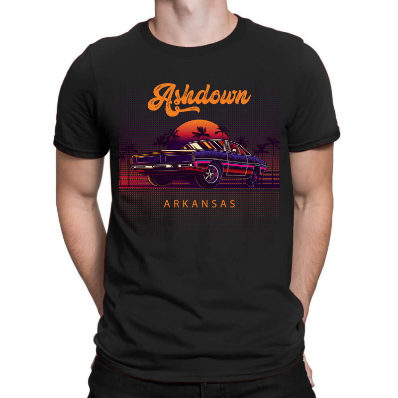 Ashdown Arkansas Retro Vintage 80s 90s Muscle Cars Retrowave Aesthetic T-shirt | Artistshot