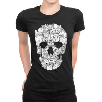 Cat Skull Kitty Skeleton Halloween Costume Idea Ladies Fitted T-shirt | Artistshot