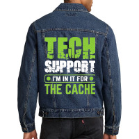 Funny Support Checklist Tech Definition Mechanic Machine Premium Men Denim Jacket | Artistshot