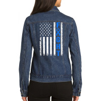 Fight Diabetic Survivor American Flag Diabetes Awareness T Shirt Ladies Denim Jacket | Artistshot