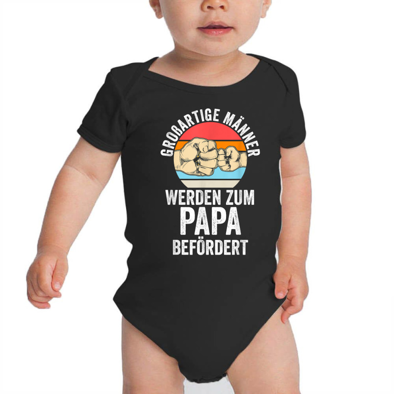 Mens Großartige Männer Werden Zum Papa Befördert Dad T Shirt Baby Bodysuit by montistd | Artistshot