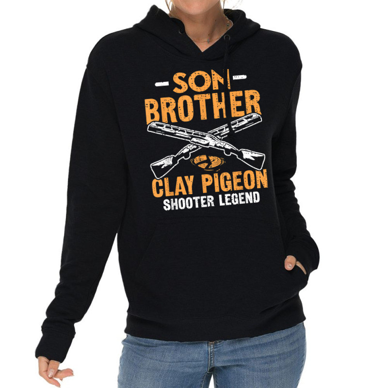 Son Brother Clay Pigeon Shooter Legend Clay Target Shooting T Shirt Lightweight Hoodie | Artistshot