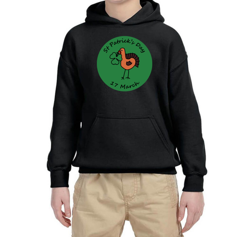 Thanksgiving Turkey And Shamrock St Patricks Day Youth Hoodie | Artistshot