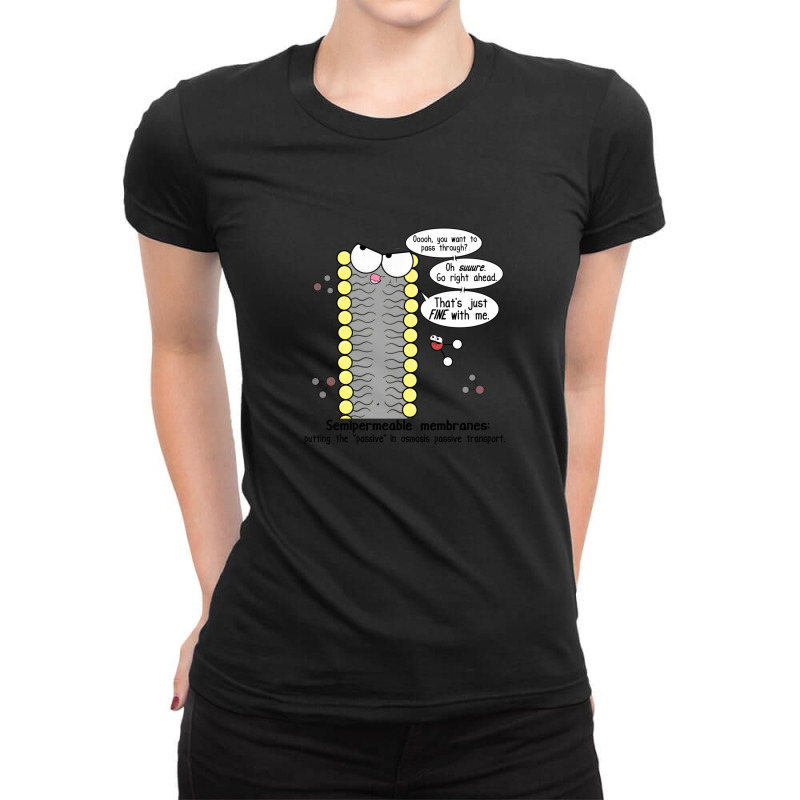 Passive Aggressive Cell Membrane Ladies Fitted T-Shirt by GregoryHaverstock | Artistshot