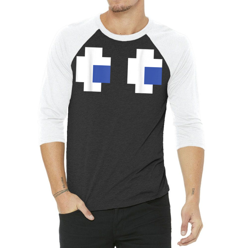 Retro Arcade Game Ghost Eyes T Shirt 3/4 Sleeve Shirt by xaebushoxaexae | Artistshot