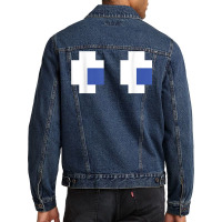 Retro Arcade Game Ghost Eyes T Shirt Men Denim Jacket | Artistshot