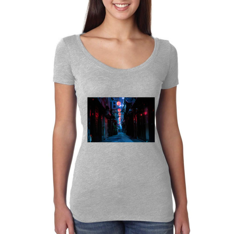 Tokyo At Night - Wonderful Art 3 Women's Triblend Scoop T-shirt by yumgaugeteuda | Artistshot