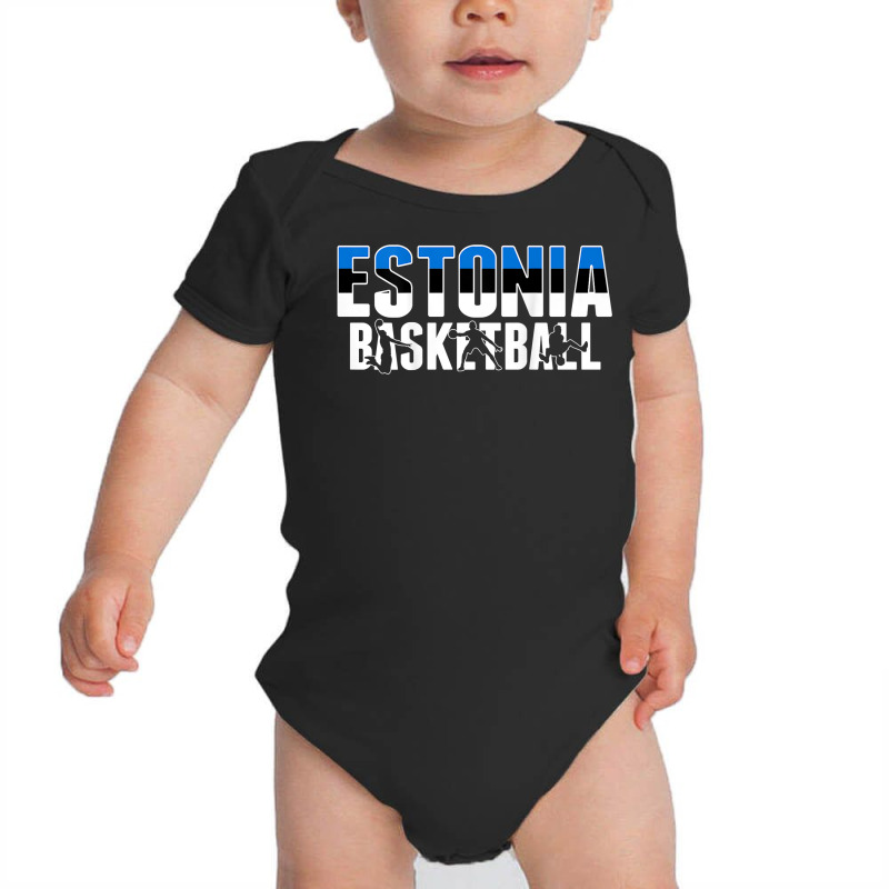 Estonia Basketball Fans Jersey   Estonian Flag Sport Lovers T Shirt Baby Bodysuit | Artistshot