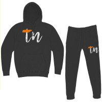 Tennessee State Flag Orange And White Home Shirt Distressed T Shirt Hoodie & Jogger Set | Artistshot