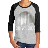 New York Ny Skyline Baseball Stripes For Gameday Retro Style Youth 3/4 Sleeve | Artistshot