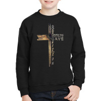 John 316 Christian Cross Bible Youth Sweatshirt | Artistshot