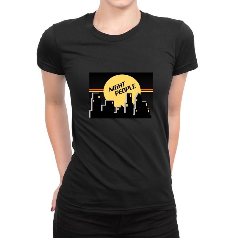 Night People Ladies Fitted T-Shirt by CrystalDeaton | Artistshot