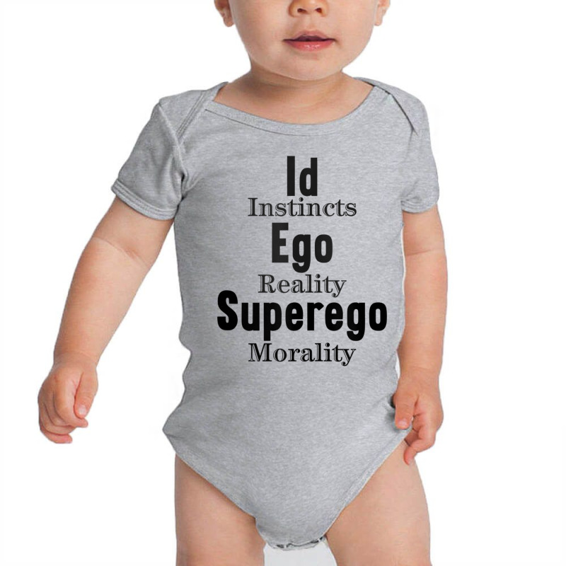 Id Ego Superego Instincts Reality Morality Funny Psychology Tank Top Baby Bodysuit by cm-arts | Artistshot