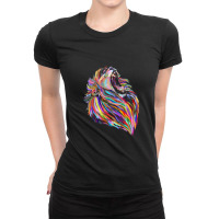 Roaring Regal Rainbow Lion Ladies Fitted T-shirt | Artistshot