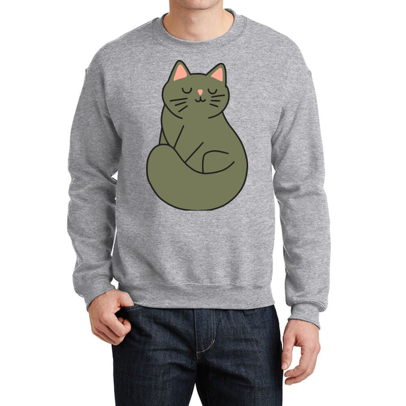 Green Cat Crewneck Sweatshirt | Artistshot