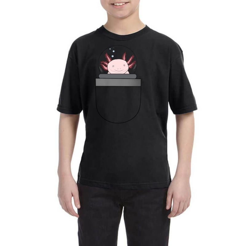 Pocket Axolotl - Albino Youth Tee by Min03 | Artistshot