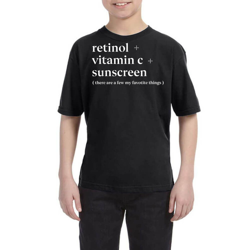 Retinol Vitamin C And Sunscreen Aesthetic Esthetician Nurse T Shirt Youth Tee | Artistshot