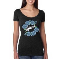 Latina Blue Rose For Dark Women's Triblend Scoop T-shirt | Artistshot