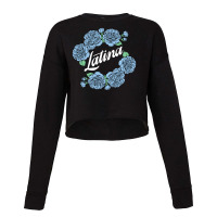 Latina Blue Rose For Dark Cropped Sweater | Artistshot