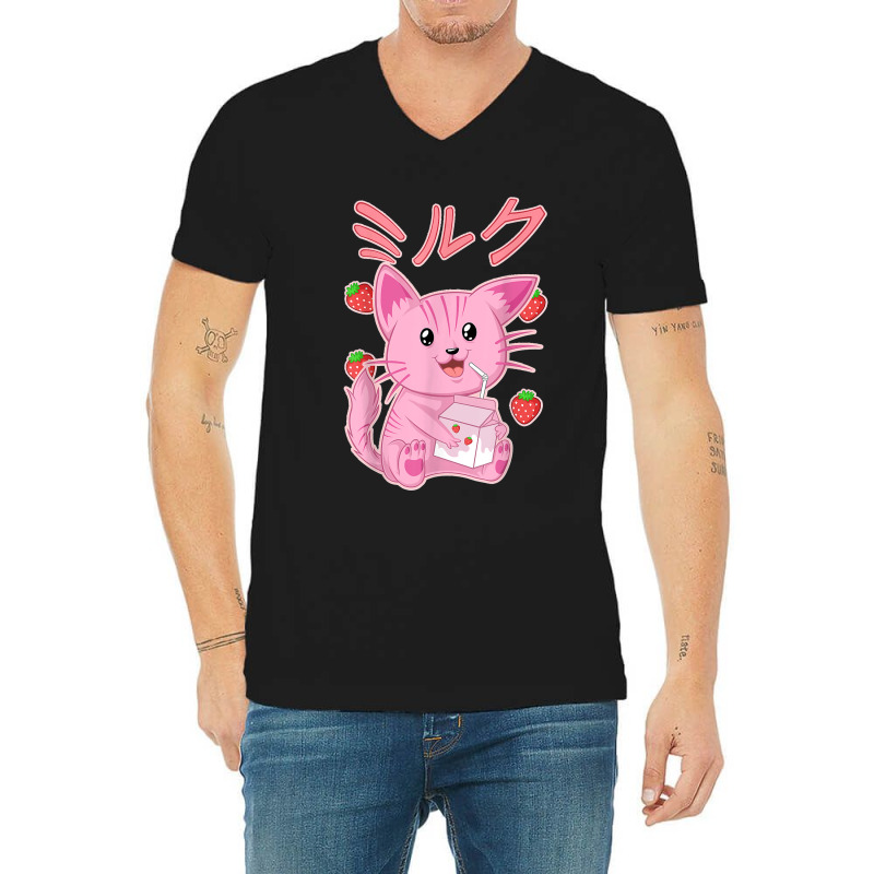 Japanese Anime Otaku Strawberry Milkshake Clothes V-Neck Tee by ROMAINEDWILEY | Artistshot