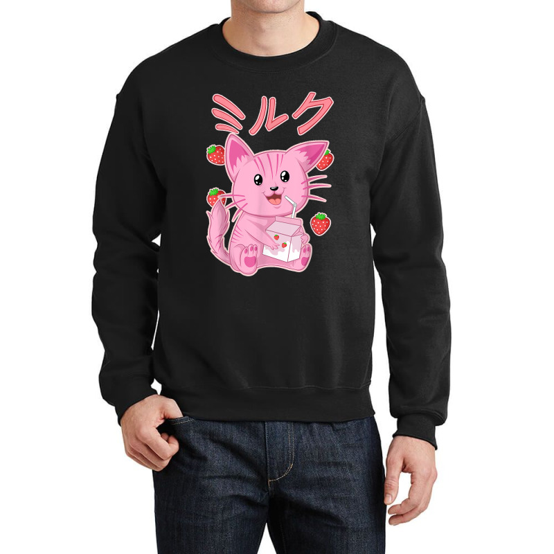 Japanese Anime Otaku Strawberry Milkshake Clothes Crewneck Sweatshirt by ROMAINEDWILEY | Artistshot