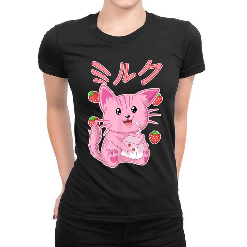 Japanese Anime Otaku Strawberry Milkshake Clothes Ladies Fitted T-Shirt by ROMAINEDWILEY | Artistshot