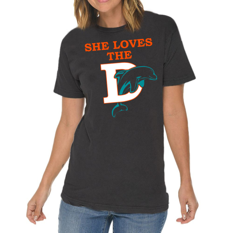 Funny Miami Football Team - She Loves The D Vintage T-shirt | Artistshot