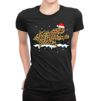 Sloth Leopard Lights Christmas Matching Family T Shirt Ladies Fitted T-shirt | Artistshot