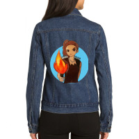 Zazzalil The Firebringer Ladies Denim Jacket | Artistshot