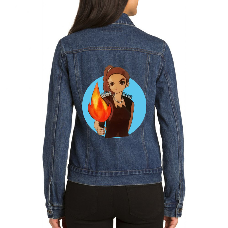 Zazzalil The Firebringer Ladies Denim Jacket by cm-arts | Artistshot