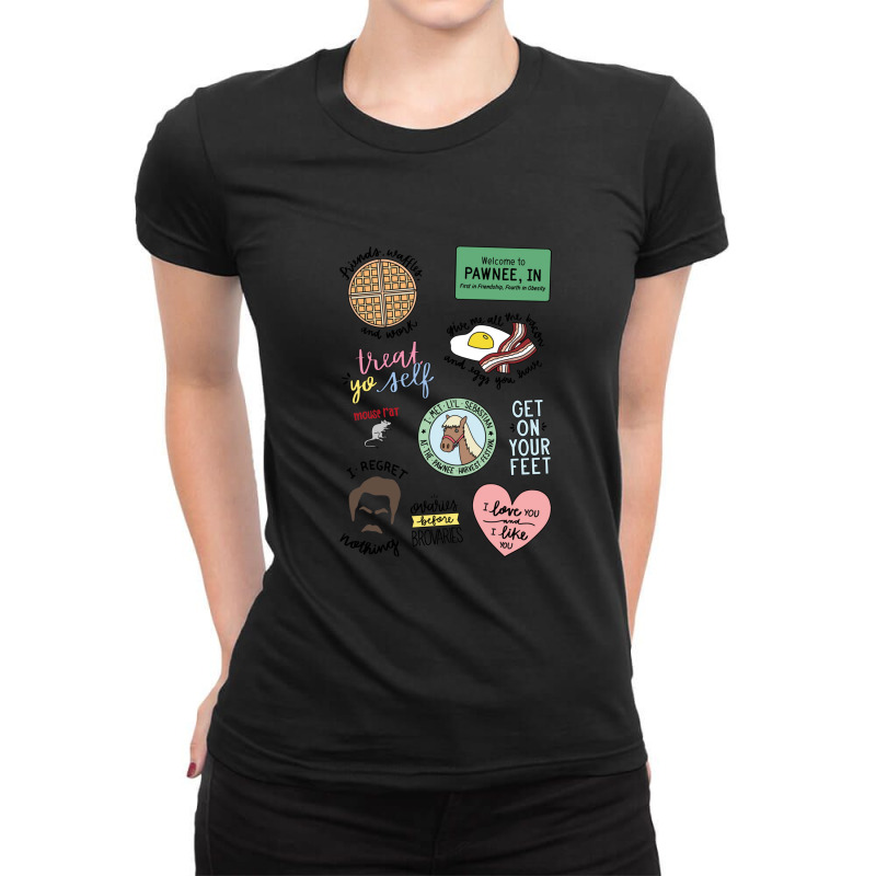 Parks And Recreation Tv Show Art Ladies Fitted T-Shirt by CrystalDeaton | Artistshot