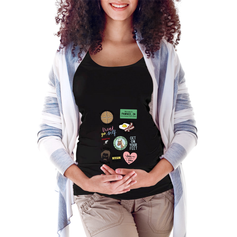 Parks And Recreation Tv Show Art Maternity Scoop Neck T-shirt by CrystalDeaton | Artistshot