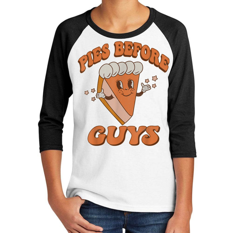 Groovy Retro Thanksgiving Pies Before Guys T Shirt Youth 3/4 Sleeve by cm-arts | Artistshot