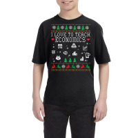 Teacher I Love To Teach Economics Students Merry Christmas Long Sleeve Youth Tee | Artistshot