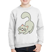 Stretch Gray Cat Youth Sweatshirt | Artistshot