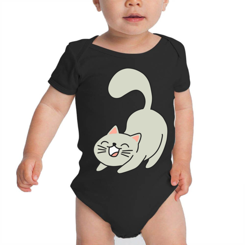 Stretch Gray Cat Baby Bodysuit | Artistshot