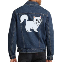 Cute Cat Walking Men Denim Jacket | Artistshot