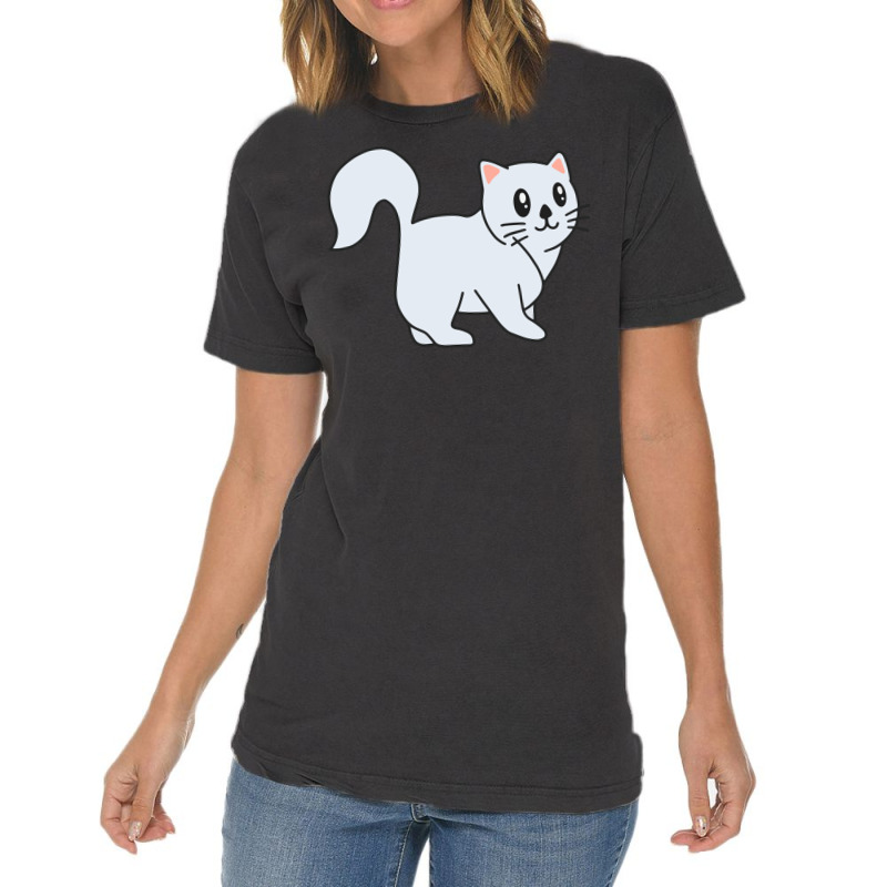 Cute Cat Walking Vintage T-Shirt by Morspective | Artistshot