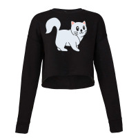 Cute Cat Walking Cropped Sweater | Artistshot