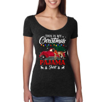 This Is My Christmas Belgian Malinois Dog Pajama Merry Xmas Long Sleev Women's Triblend Scoop T-shirt | Artistshot