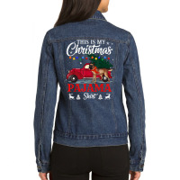 This Is My Christmas Belgian Malinois Dog Pajama Merry Xmas Long Sleev Ladies Denim Jacket | Artistshot