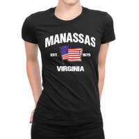 Manassas Virginia Va Usa Stars & Stripes Vintage Style Ladies Fitted T-shirt | Artistshot