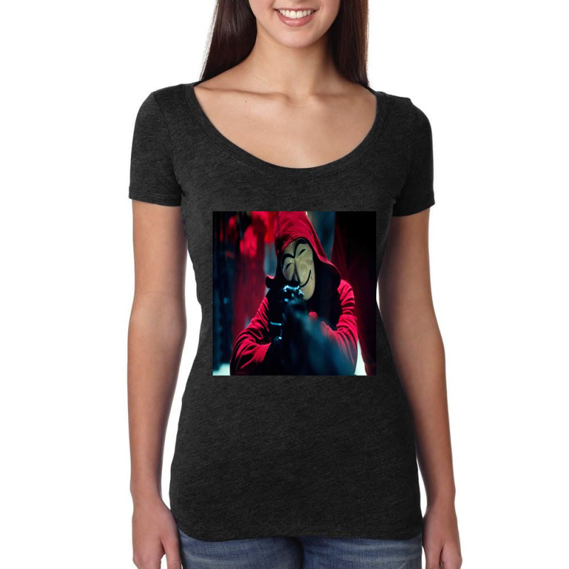 Money Heist Korea Women's Triblend Scoop T-shirt by KIERRMOORE | Artistshot