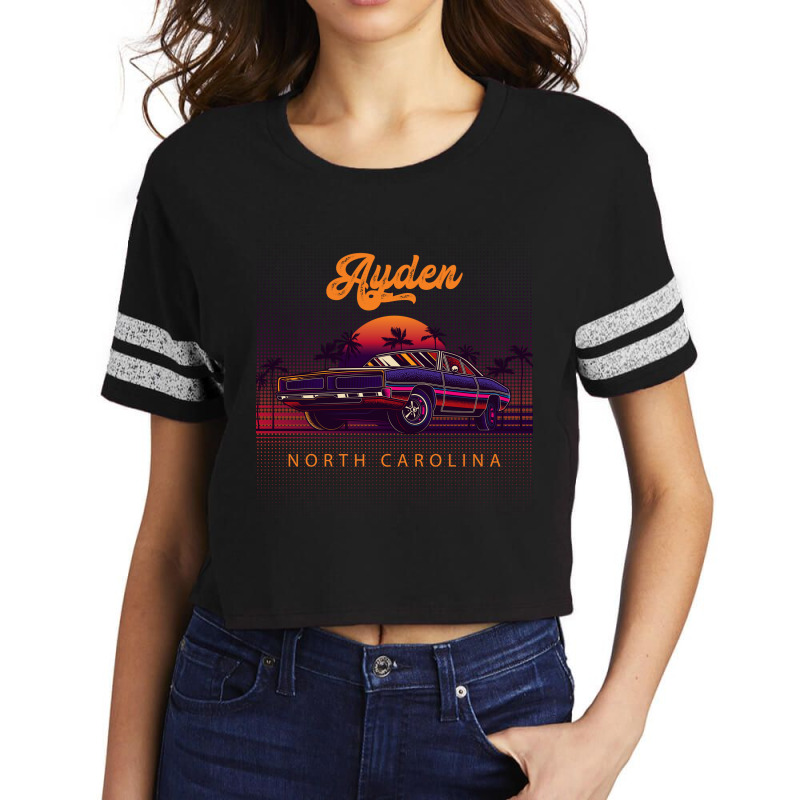 Ayden North Carolina Retro Vintage 80s 90s Muscle Cars Retrowave Aesth Scorecard Crop Tee by pancakespienova | Artistshot