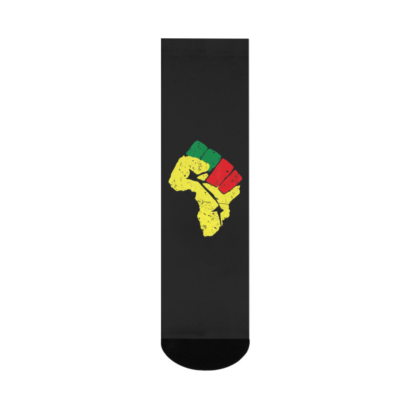 Black History Pan African Flag Colors Resist Fist Crew Socks | Artistshot