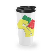 Black History Pan African Flag Colors Resist Fist Travel Mug | Artistshot