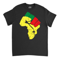 Black History Pan African Flag Colors Resist Fist Classic T-shirt | Artistshot