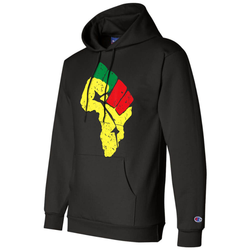 Black History Pan African Flag Colors Resist Fist Champion Hoodie | Artistshot