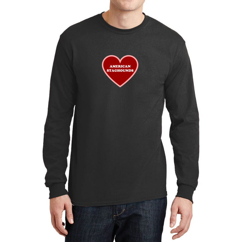 American Staghound Heart Long Sleeve Shirts by CathyCurry | Artistshot