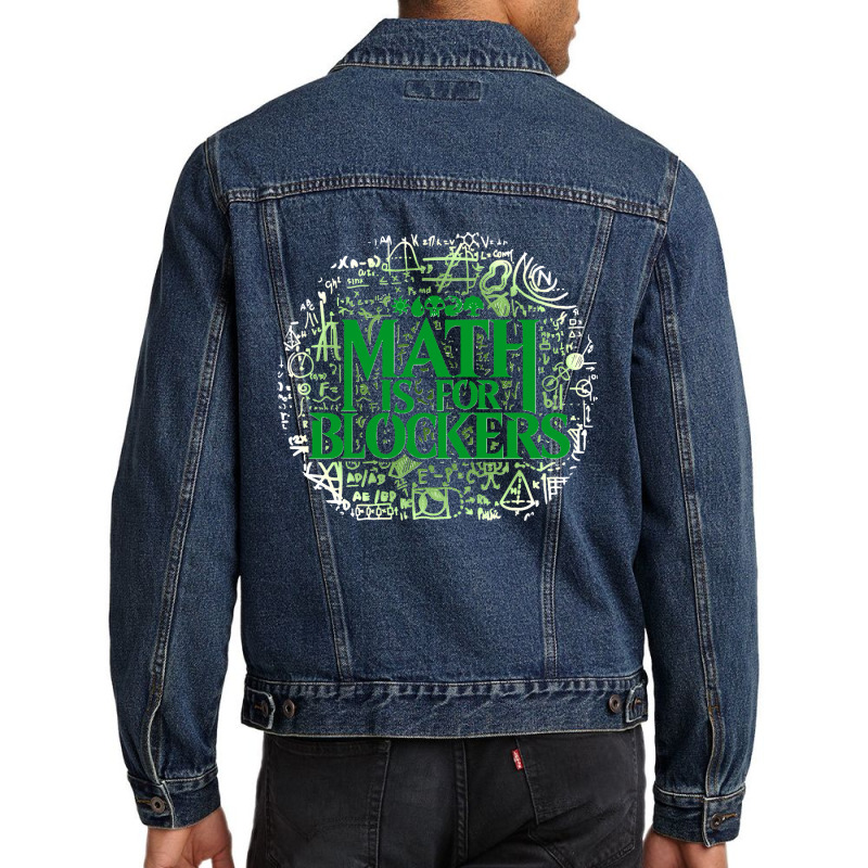 Math Is For Blockers Forest Editions Blue Men Denim Jacket by LUISRTORRES | Artistshot